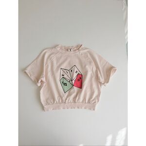 Stem Girl’s Rolled sleeve Light pink Crop top size 5